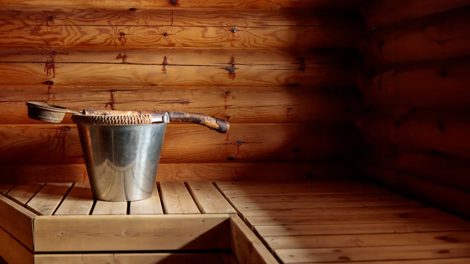 Entretien de la toiture et du bois d'un sauna extérieur