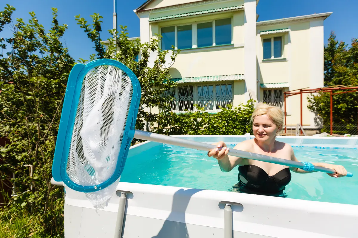 Récupération d'un robot de piscine hors-sol