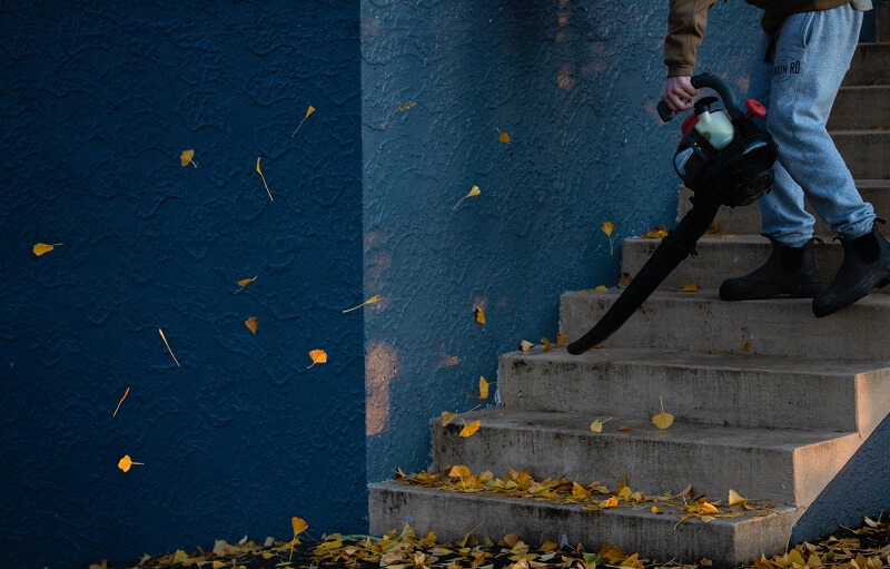 Souffleur de feuilles bruyant